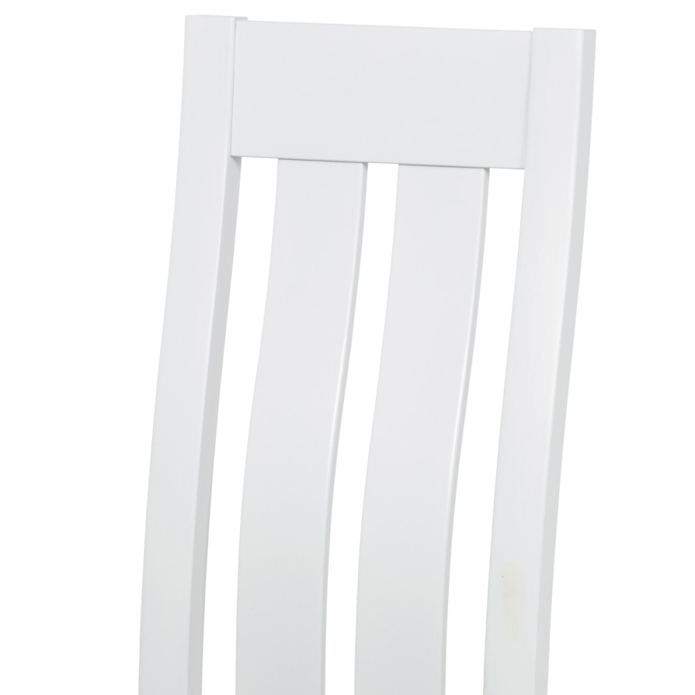 BC-2602 WT - Jídelní židle, masiv buk, barva bílá, látkový hnědý potah