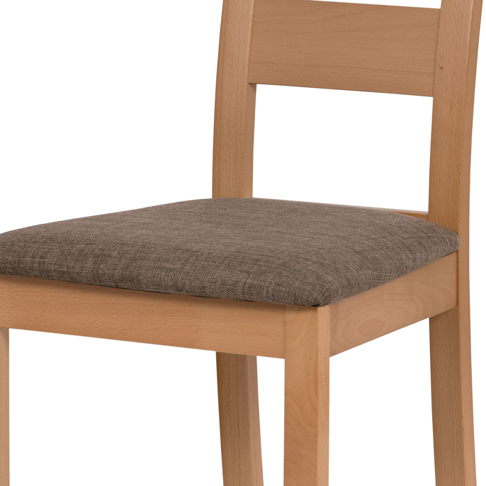 BC-2603 BUK3 - Jídelní židle, masiv buk, barva buk, potah hnědý melír