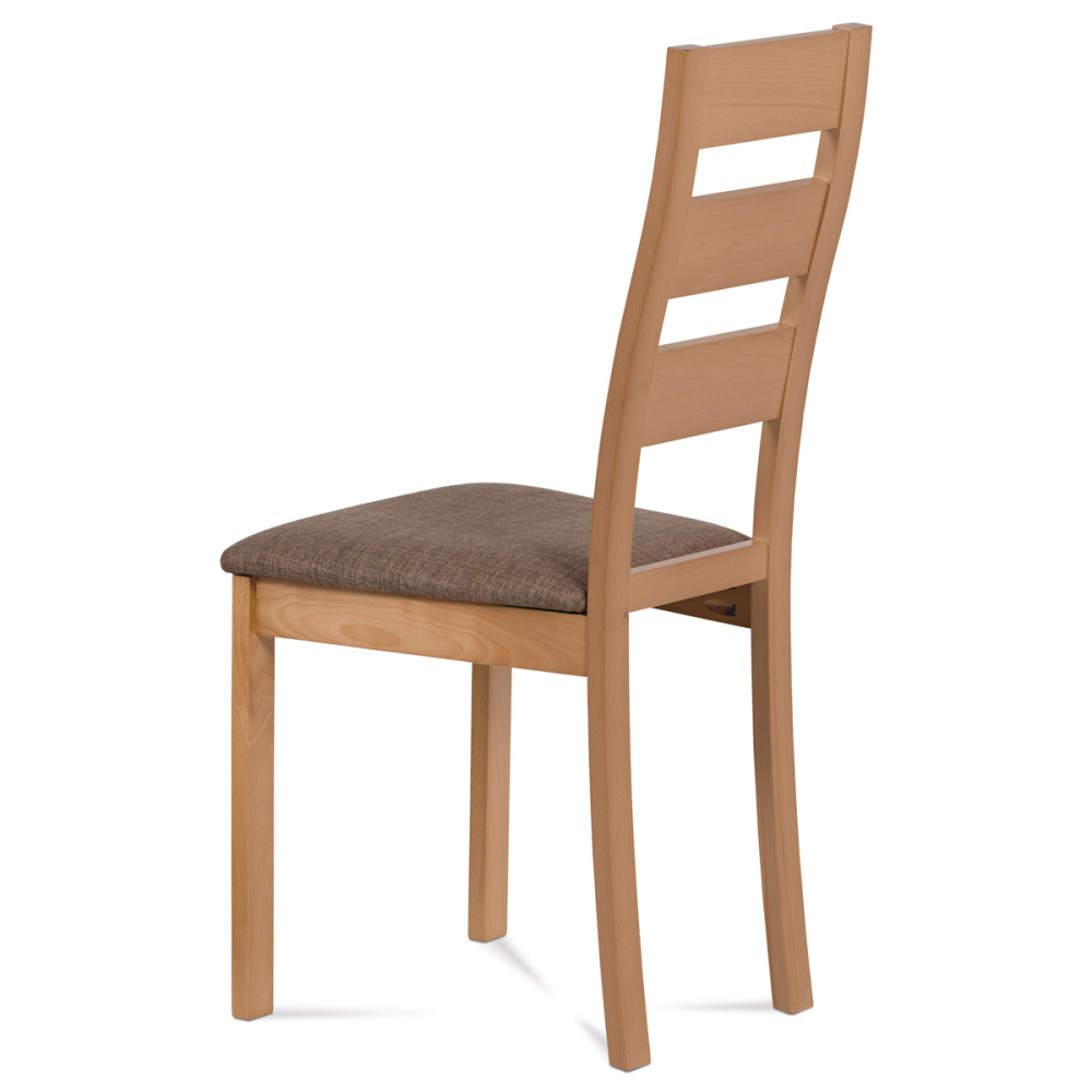 BC-2603 BUK3 - Jídelní židle, masiv buk, barva buk, potah hnědý melír