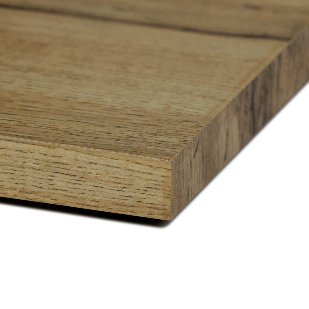 HT-912 OAK - Jídelní stůl, 140-180x80x76 cm, MDF deska, 3D dekor divoký dub