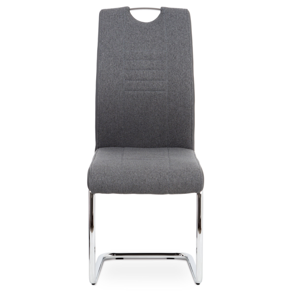 DCL-405 GREY2 - Jídelní židle, šedá látka-ekokůže, chrom