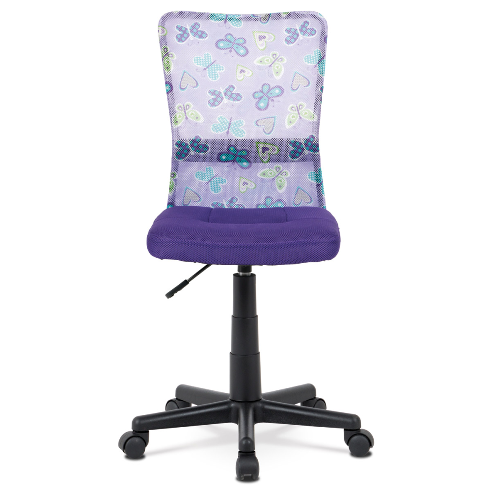 KA-2325 PUR - Kancelářská židle, fialová mesh, plastový kříž, síťovina motiv