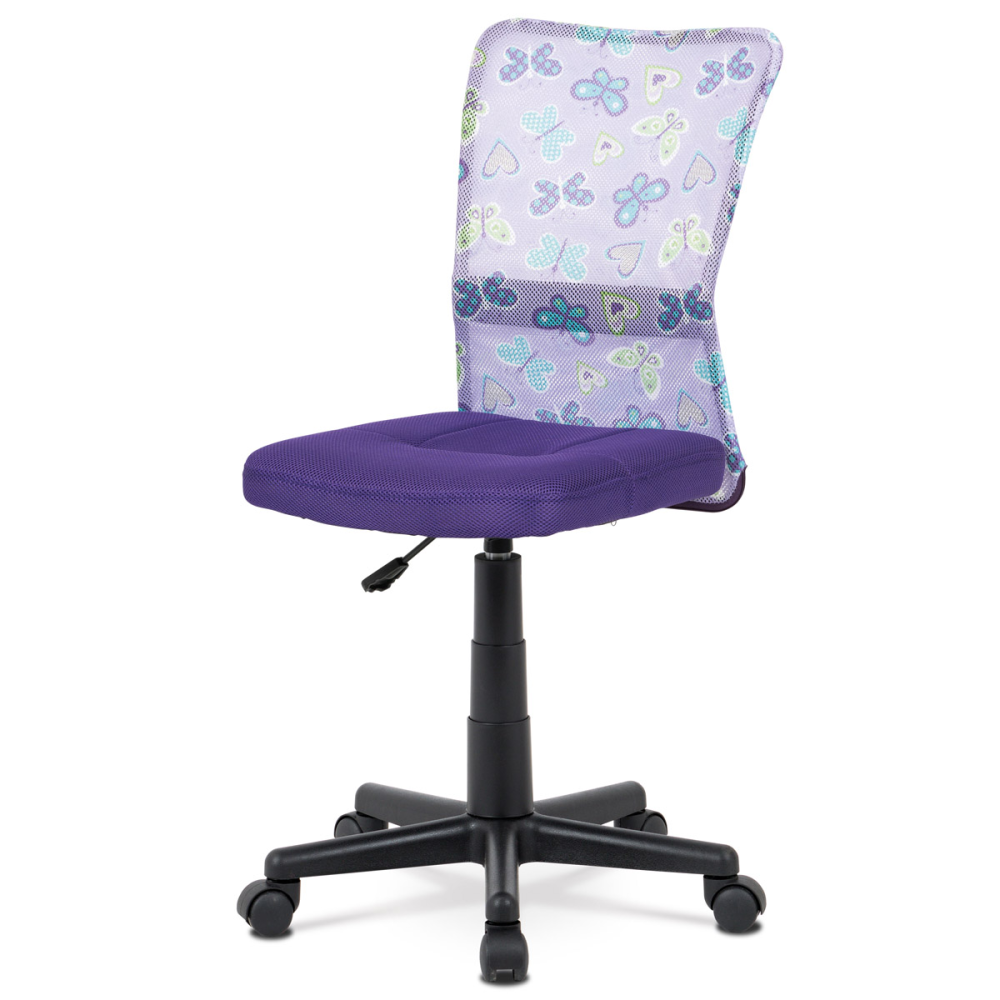 KA-2325 PUR - Kancelářská židle, fialová mesh, plastový kříž, síťovina motiv